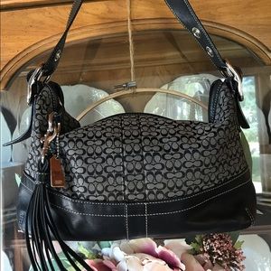 Coach Purse Signature Shoulder Black G065-F10418